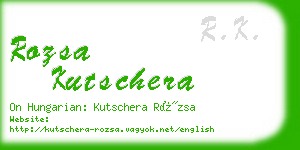 rozsa kutschera business card